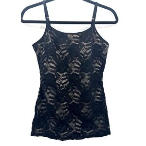 Whimsigoth Y2K Express Best Loved Bra Cami Top Medium Floral Lace Overlay Tank